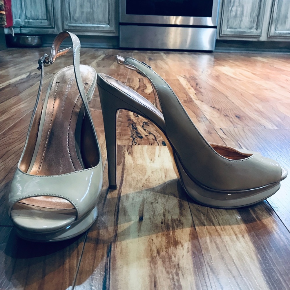BCBG Nude 7.5 heels